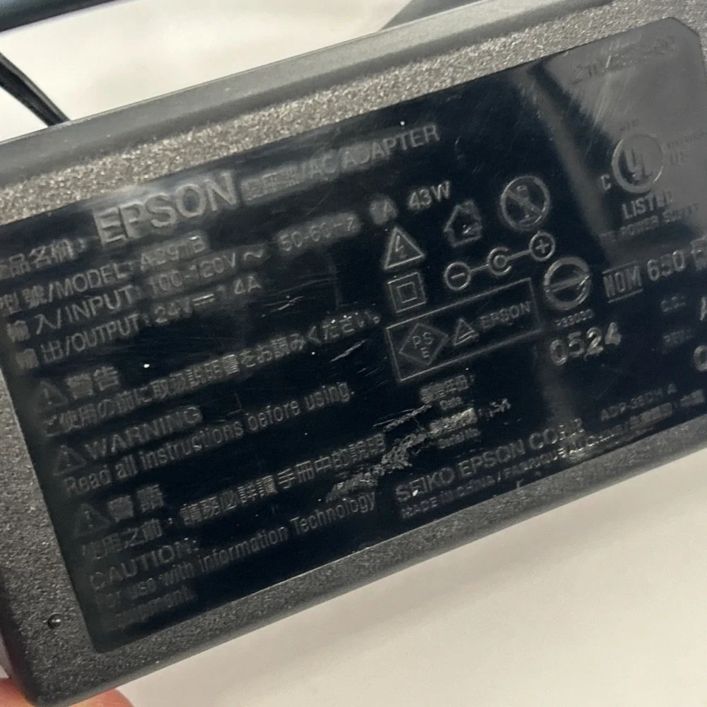 AC Adapter / Epson Perfection 2580 3590 Photo Flatbed Scanner Power Supply Cord